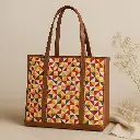 Pinwheel Prism Pattern office tote bag
