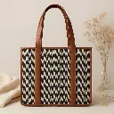 Black Ivory Wave Office Tote Bag