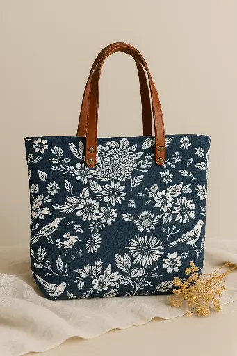 [Bluefloral] Bagh-e-Bahar Print Tote bag