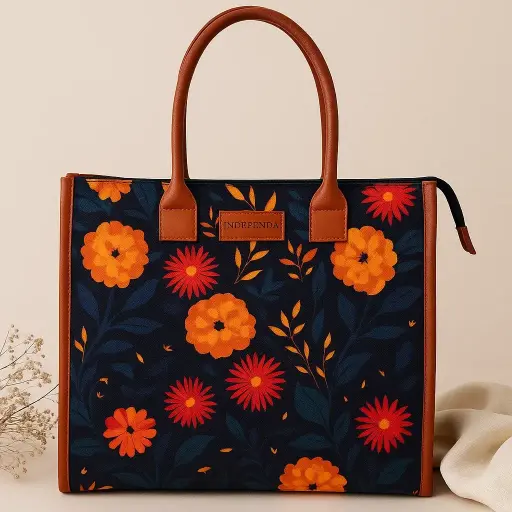 Midnight Marigold Book Tote