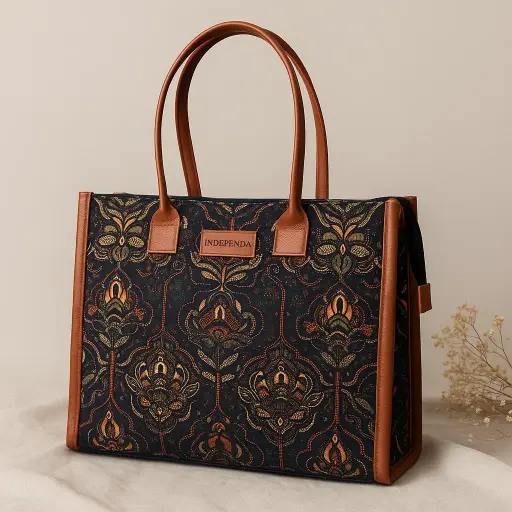 [BT002] Mughal Muse Printed Book tote bag 